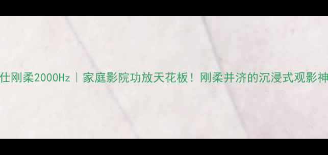 图片 🎵舞仕刚柔2000Hz｜家庭影院功放天花板！刚柔并济的沉浸式观影神器🎥