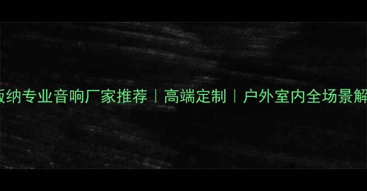 图片 🎵西双版纳专业音响厂家推荐｜高端定制｜户外室内全场景解决方案1