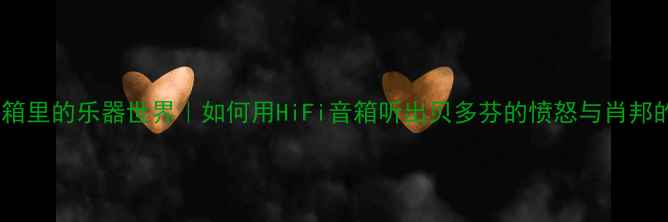 图片 🎵重低音音箱里的乐器世界｜如何用HiFi音箱听出贝多芬的愤怒与肖邦的浪漫？🔊1
