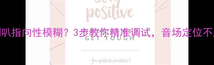 图片 🎵锐志方喇叭指向性模糊？3步教你精准调试，音场定位不跑偏！🔧🎶