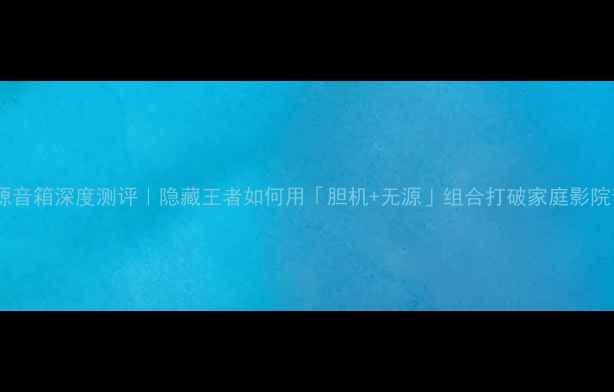 图片 🎵长春胆机无源音箱深度测评｜隐藏王者如何用「胆机+无源」组合打破家庭影院音质天花板？2
