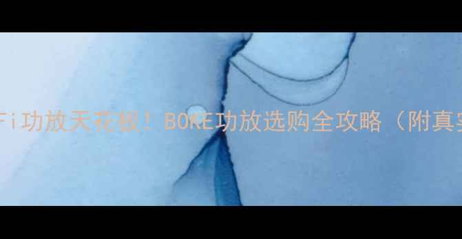 图片 🎵闭眼入的HiFi功放天花板！BOKE功放选购全攻略（附真实体验测评）2