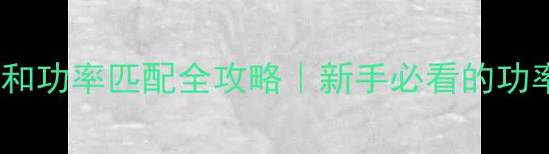 图片 🎵音箱输入功率和功率匹配全攻略｜新手必看的功率参数选购指南2