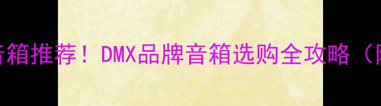 图片 🎵高性价比音箱推荐！DMX品牌音箱选购全攻略（附真实测评）