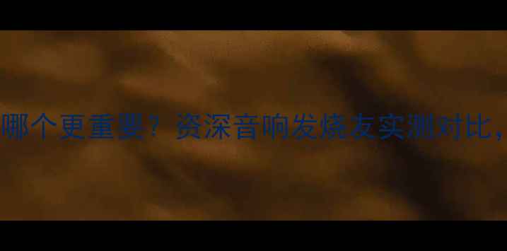 图片 🎶信号线VS喇叭线哪个更重要？资深音响发烧友实测对比，手把手教你避坑1