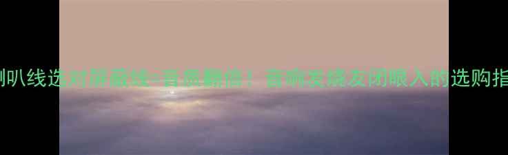 图片 🎶喇叭线选对屏蔽线=音质翻倍！音响发烧友闭眼入的选购指南2