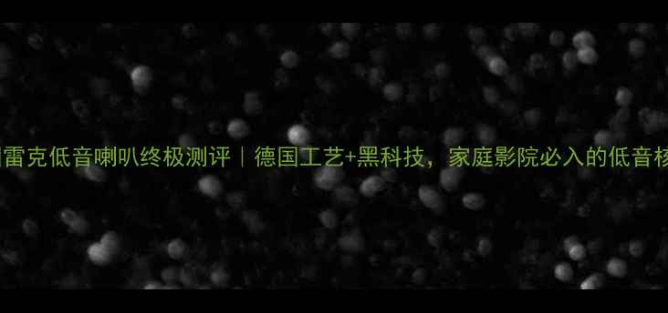 图片 🎶德国雷克低音喇叭终极测评｜德国工艺+黑科技，家庭影院必入的低音核弹🔥1