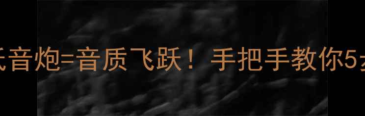 图片 🎶桌面音箱+低音炮=音质飞跃！手把手教你5步连接指南🎶2