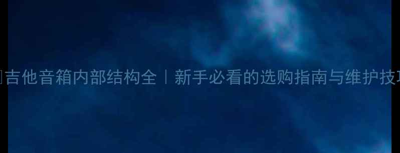 图片 🎸吉他音箱内部结构全｜新手必看的选购指南与维护技巧