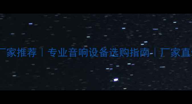 图片 🎸舞台音响系统厂家推荐｜专业音响设备选购指南｜厂家直供高性价比方案2