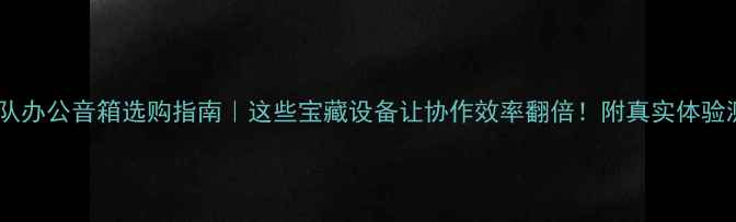 图片 💡团队办公音箱选购指南｜这些宝藏设备让协作效率翻倍！附真实体验测评2