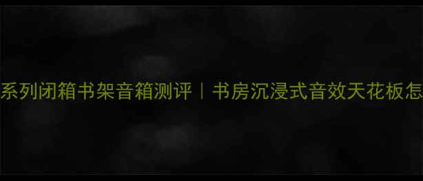 图片 💡惠普S系列闭箱书架音箱测评｜书房沉浸式音效天花板怎么选？2