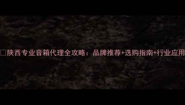 图片 💡陕西专业音箱代理全攻略：品牌推荐+选购指南+行业应用