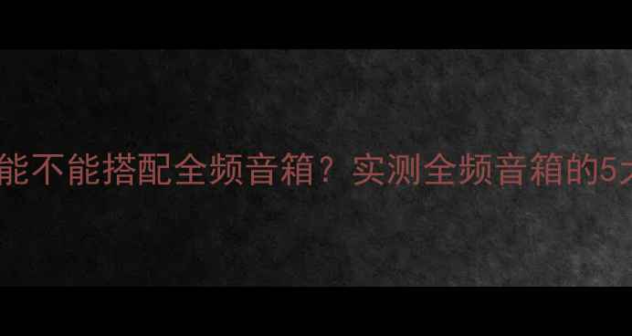 图片 📌石质音箱能不能搭配全频音箱？实测全频音箱的5大适配技巧1