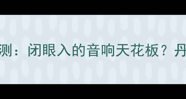 图片 🔊丹拿（DINAMIC）汽车喇叭实测：闭眼入的音响天花板？丹麦音效如何征服中国车主？🔊1