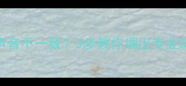 图片 🔊前后门喇叭声音不一致？3步教你调出专业级声场平衡！🔊