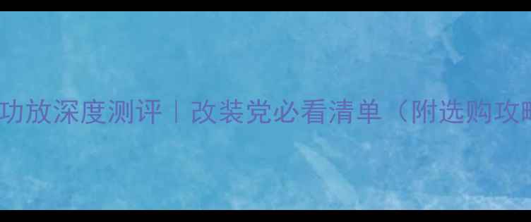 图片 🔊国产车载DSP功放深度测评｜改装党必看清单（附选购攻略&避坑指南）1