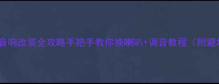 图片 🔊科帕奇音响改装全攻略手把手教你换喇叭+调音教程（附避坑指南）1