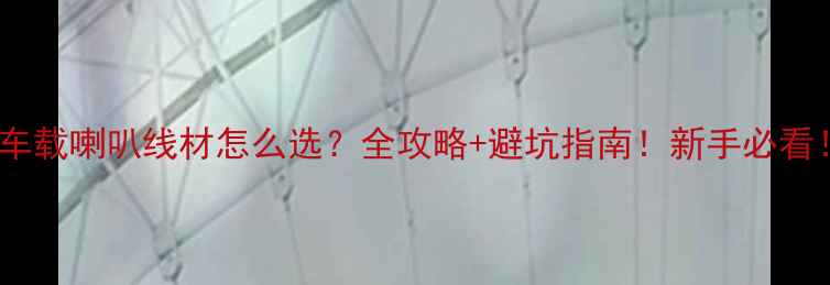 图片 🔊车载喇叭线材怎么选？全攻略+避坑指南！新手必看！1