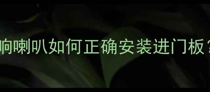 图片 🔊车门音响改装全攻略｜汽车音响喇叭如何正确安装进门板？手把手教你省下3000元改装费1