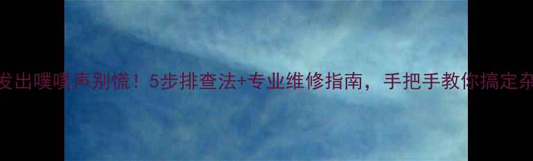 图片 🔊音箱发出噗噗声别慌！5步排查法+专业维修指南，手把手教你搞定杂音问题