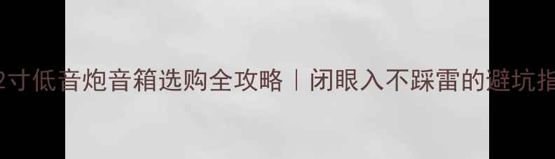 图片 🔥12寸低音炮音箱选购全攻略｜闭眼入不踩雷的避坑指南1