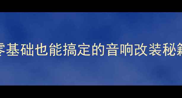 图片 🔥2000WDIY功放制作全攻略零基础也能搞定的音响改装秘籍！附材料清单&避坑指南🔥1