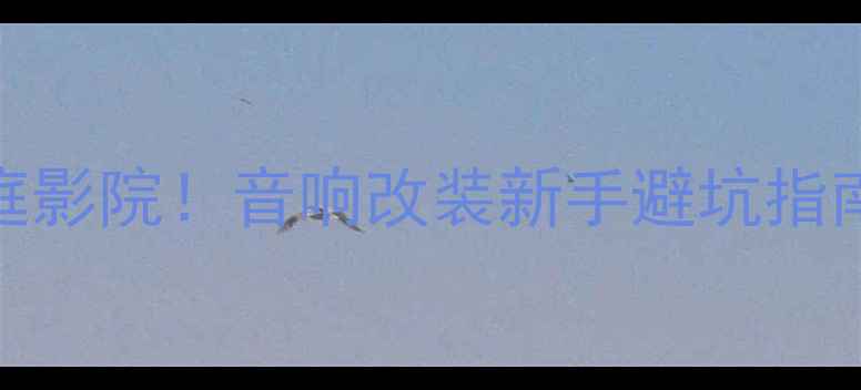 图片 🔥8800元搞定家庭影院！音响改装新手避坑指南+保姆级教程💡1