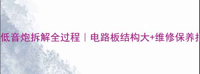 图片 🔥Bose低音炮拆解全过程｜电路板结构大+维修保养指南🔥2