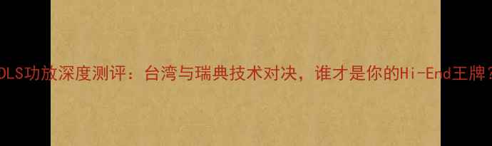 图片 🔥DLS功放深度测评：台湾与瑞典技术对决，谁才是你的Hi-End王牌？1