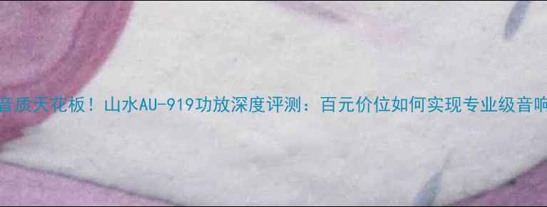 图片 🔥HiFi音质天花板！山水AU-919功放深度评测：百元价位如何实现专业级音响体验？