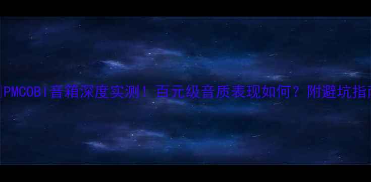 图片 🔥PMCOBI音箱深度实测！百元级音质表现如何？附避坑指南