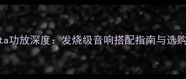 图片 🔥Theta功放深度：发烧级音响搭配指南与选购技巧1