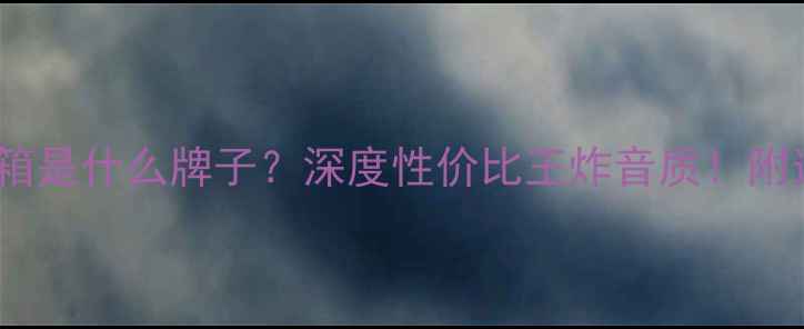 图片 🔥York音箱是什么牌子？深度性价比王炸音质！附选购指南1