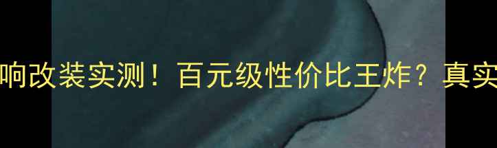 图片 🔥dx365汽车音响改装实测！百元级性价比王炸？真实体验大公开🔥1