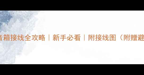 图片 🔥三分频音箱接线全攻略｜新手必看｜附接线图（附赠避坑指南）1
