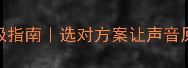 图片 🔥丹拿喇叭DSP音质终极指南｜选对方案让声音原地开挂！附避坑攻略1