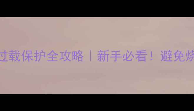 图片 🔥丹拿音箱过载保护全攻略｜新手必看！避免烧音圈不踩坑