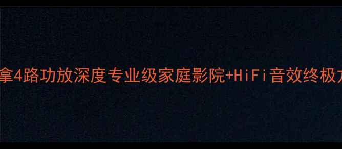 图片 🔥丹麦丹拿4路功放深度专业级家庭影院+HiFi音效终极方案！🔥2