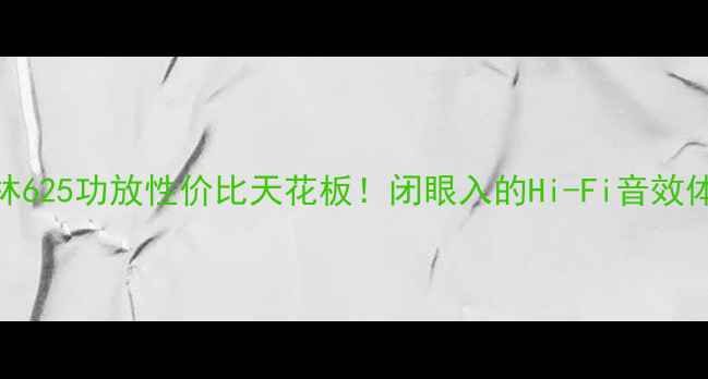 图片 🔥乐林625功放性价比天花板！闭眼入的Hi-Fi音效体验💥