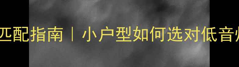图片 🔥低音炮尺寸与房间面积匹配指南｜小户型如何选对低音炮不踩坑？附实测数据！2
