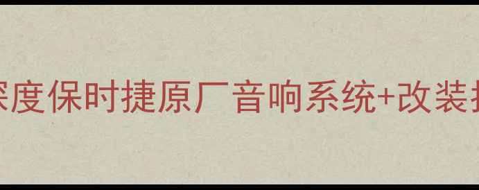 图片 🔥保时捷车主必看！深度保时捷原厂音响系统+改装指南（附选配清单）🎶