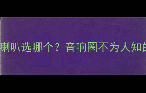 图片 🔥内磁和外磁喇叭选哪个？音响圈不为人知的磁路黑科技2