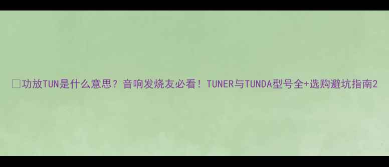 图片 🔥功放TUN是什么意思？音响发烧友必看！TUNER与TUNDA型号全+选购避坑指南2