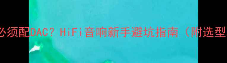图片 🔥功放必须配DAC？HiFi音响新手避坑指南（附选型攻略）1
