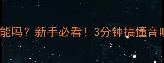 图片 🔥功放有解码功能吗？新手必看！3分钟搞懂音响配置全攻略🎵1