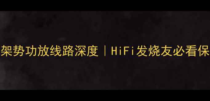 图片 🔥加拿大架势功放线路深度｜HiFi发烧友必看保姆级攻略