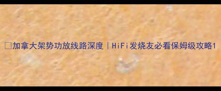 图片 🔥加拿大架势功放线路深度｜HiFi发烧友必看保姆级攻略1