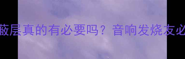 图片 🔥喇叭线加屏蔽层真的有必要吗？音响发烧友必看的避坑指南