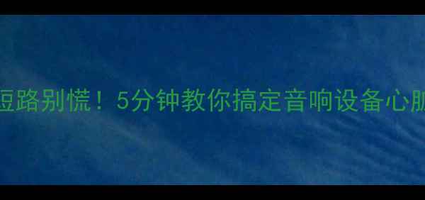 图片 🔥喇叭线短路别慌！5分钟教你搞定音响设备心脏骤停危机